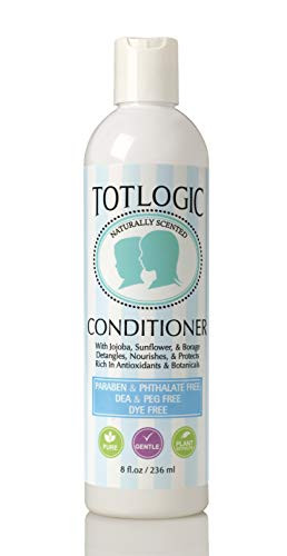 TotLogic Natural Kids and Baby Safe Conditioner  8 oz Original Scent  Sulfate and Paraben Free Non-Toxic Formula Nourishes and Detangles