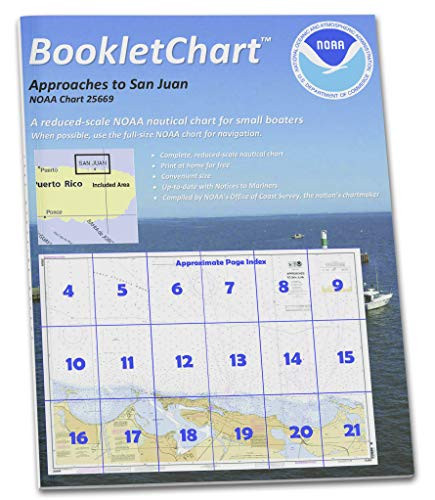Paradise Cay Publications NOAA Booklet Chart 25669- Approaches to San Juan Harbor