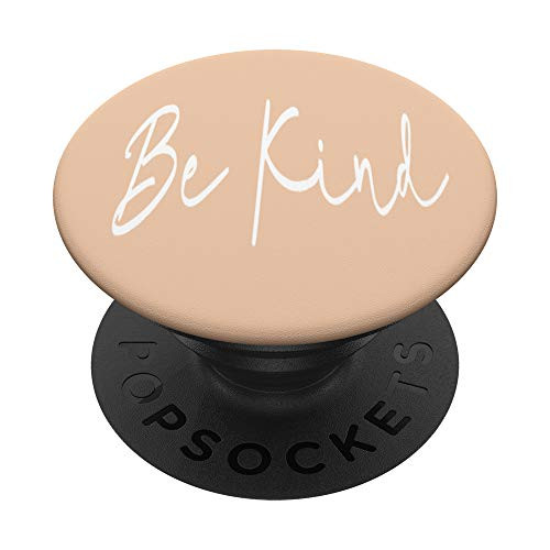 Be Kind for Women Girls Teens Peach Pink Orange Blush Pastel PopSockets Grip and Stand for Phones and Tablets