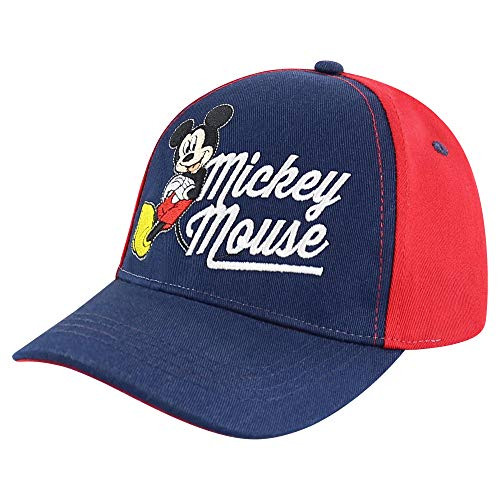 Disney Toddler Hat for Boys Ages 2-7- Mickey Mouse Kids Baseball Cap- Blue/Red- Age 2-4 Years