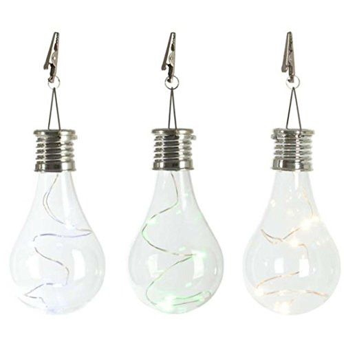 Forthery Waterproof Solar Rotatable Outdoor Garden Camping Hanging LED Light Lamp Bulb -Warm White- -Warm White-