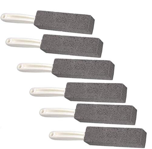 Pumice Stone Cleaning - 6 Pack Pumice Stone for Toilet Cleaning Powerhouse Pumice Sticks Stone Grill Cleaner for Removing Toilet Bowl Ring- Bath- Household- Kitchen- Pool