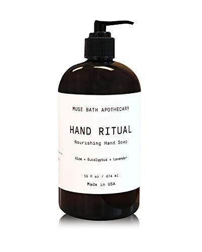 Muse Bath Apothecary Hand Ritual - Aromatic and Nourishing Hand Soap- 16 oz- Infused with Natural Essential Oils - Aloe Plus Eucalyptus Plus Lavender