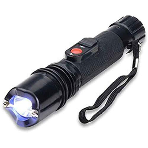 TERMINATOR Stun Gun Max Power Flashlight Stun Gun with Bright LED Flashlight Heavy Duty Rechargeable -Black-