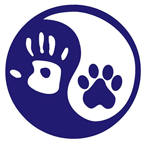Human Hand Dog Paw Vinyl Sticker Decals for Car Window Laptop Phone -10inch x 10inch- Purple-