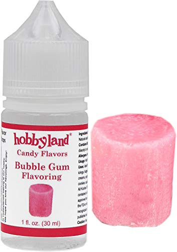Hobbyland Candy Flavors -Bubble Gum Flavoring- 1 Fl Oz-- Bubble Gum Concentrated Flavor Drops