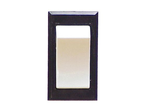 Sierra International RK40140W Non-Corrosive Standard Off-On SPST Rocker Switch with Actuator  and  Face Plate- White/Black
