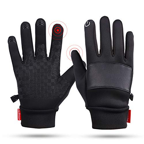 SkyGenius Winter Gloves for Men Women- Thermal Gloves Anti Slip Touchscreen Cold Weather Warm Gloves for Cycling Running Biking Driving Hiking-L-