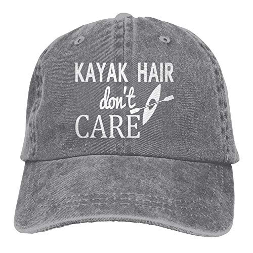Waldeal Women's Kayak Hair Don't Care Hat- Denim Washed Adjustable Baseball Cap- Grey