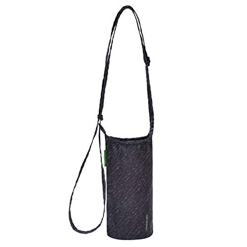 Travelon CLEAN-Antimicrobial Packable Water Bottle Tote-SILVADUR TREATED-Gray Heather- One Size