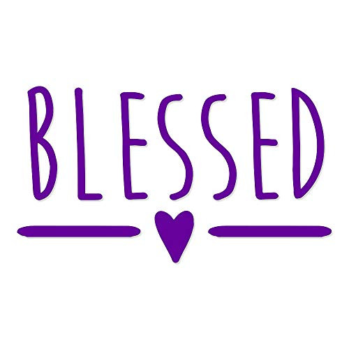 Overly Attached Decals Blessed Typography Vinyl Decal for Car Truck Glass Window Laptop Electronics - 5inch Purple Overly Attached Decals Blessed Typography Vinyl Decal for Car Truck Glass Window Laptop Electronics - 5inch Purple