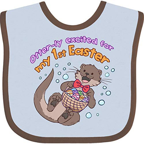 Inktastic Otterly Excited for My 1st Easter Baby Bib White and Orange 3e6da Inktastic Otterly Excited for My 1st Easter Baby Bib White and Orange 3e6da