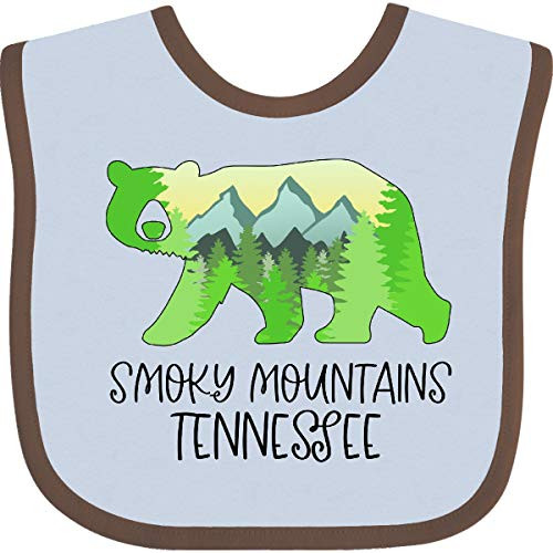 Inktastic Smoky Mountains- Tennessee- Mountains Baby Bib White and Orange 3b21f