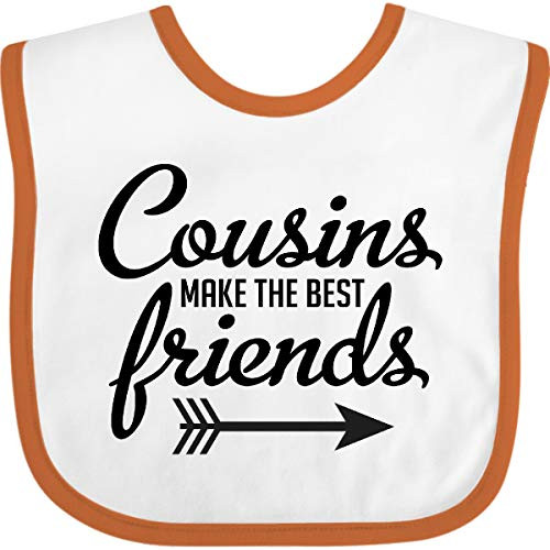 Inktastic Cousins Make The Best Friends with Baby Bib White and Orange 2938e
