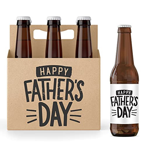 Beer Gifts for Men- 6 Pack Beer Bottle Carrier with Bottle Labels- 6 Pack Beer CarrierBottle Caddy Beer 6 Pack- Beer Bottle Labels- Beer Holder -Father's Day-