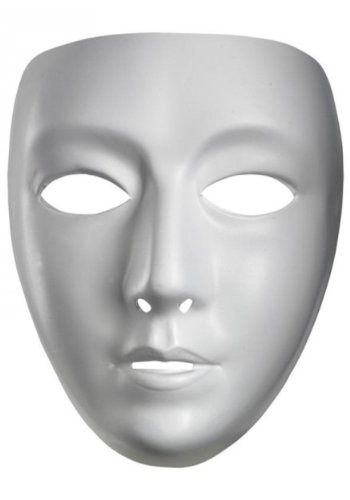 Disguise Costumes Blank Female Mask- Adult