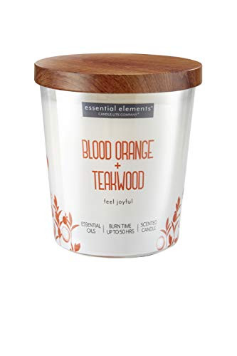 Candlelite Blood Orange  and  Cedarwood Single-Wick Scented Jar Candles- 9 oz- Orange