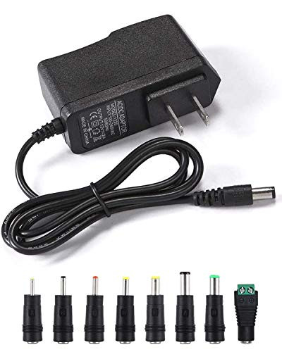 FEIYIU 12V 2A AC/DC Charger Adapter Replacement Regulated Power Supply for LED Strip Light- BT Speaker- CCTV Camera- Webcam- Router-10FT