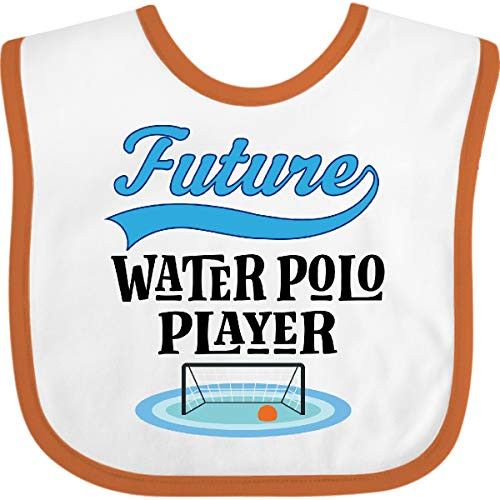 Inktastic Future Water Polo Player Gift Baby Bib White and Orange 2dead