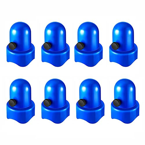 QCAda Trampoline Enclosure Pole Cap- Trampoline Pole Cap with Screw Thumb Enclosure Safety Caps for Flat Steel Sheet Top Ring System- Trampoline Caps Thickened and Durable for Many Trampolines
