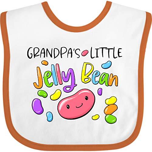 Inktastic Grandpa's Little Jellybean Cute Easter Baby Bib White and Orange 3a4ed