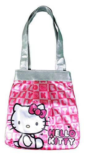 Hello Kitty Pink Faux Sequins Die Cut White Head Shoulder Bag