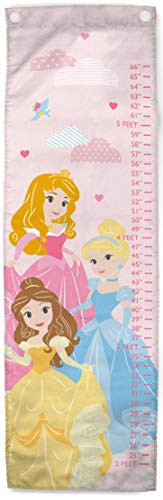 Jay Franco Disney Princess Growth Chart  Kids Removeable Wall Decor Features Aurora- Belle-  and  Cinderella -Official Disney Product-