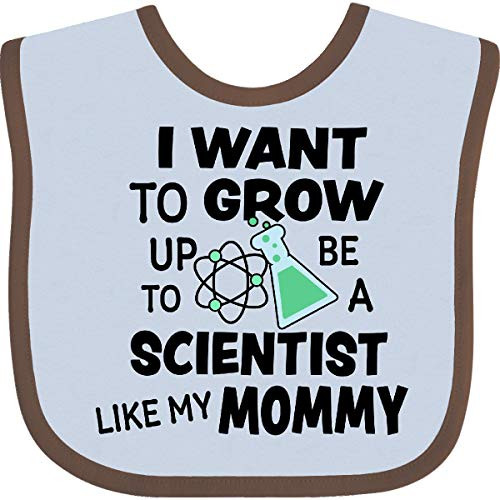 Inktastic I Want to Grow Up to Be a Scientist Baby Bib White and Orange 33fa6