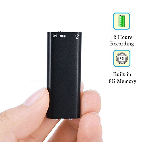 Cainda Mini Digital Voice Recorder 8GB USB Flash Drive Multifunctional Rechargeable Portable Audio Recording Device with MP3 Player Dictaphone Sound Recorder