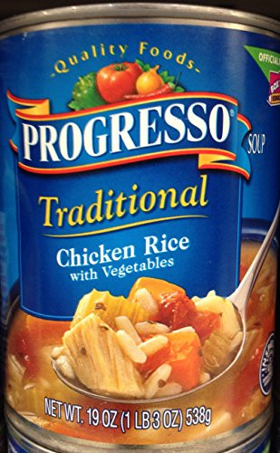 Progresso Traditional Chicken Rice with Vegetables Soup 19oz Can -Pack of 2-