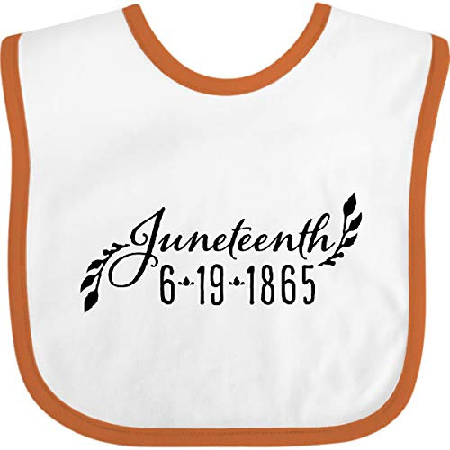Inktastic Juneteenth 6-19-1865 Baby Bib White and Orange 35c5c