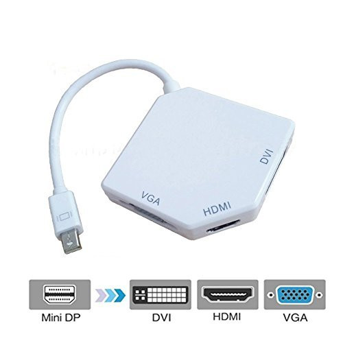 NAMEO Mini 3-in-1 Display Port DP to DVI VGA HDMI TV AV HDTV Adapter Converter Cable for Apple MacBook, iMac, Mac Book Air/Pro and Mac Surface Pro Multiport Cable Converter Hub (Diamond) NAMEO Mini 3-in-1 Display Port DP to DVI VGA HDMI TV AV HDTV Adapter Converter Cable for Apple MacBook, iMac, Mac Book Air/Pro and Mac Surface Pro Multiport Cable Converter Hub (Diamond)