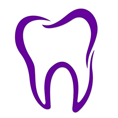 Overly Attached Decals Molar Tooth Vinyl Decal for Car Truck Glass Window Laptop Electronics - 5inch Purple Overly Attached Decals Molar Tooth Vinyl Decal for Car Truck Glass Window Laptop Electronics - 5inch Purple