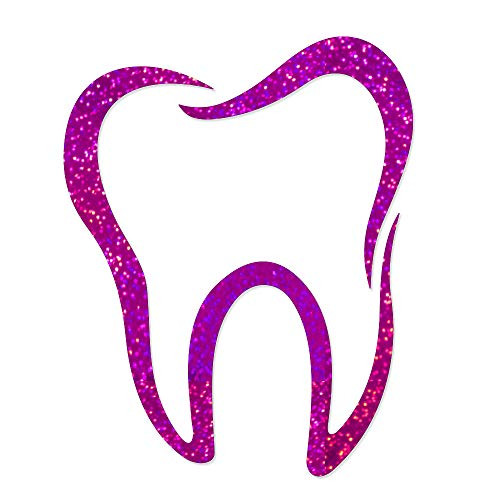 Overly Attached Decals Molar Tooth Vinyl Decal for Car Truck Glass Window Laptop Electronics - 5inch Purple Metal Flake Overly Attached Decals Molar Tooth Vinyl Decal for Car Truck Glass Window Laptop Electronics - 5inch Purple Metal Flake