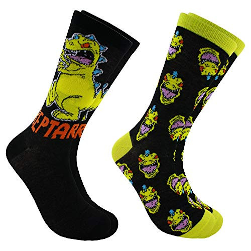 Hyp Nickelodeon Rugrats Reptar Pose Men's Crew Socks 2 Pair Pack Shoe Size 6-12