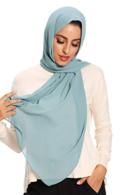 Hijab for Women Chiffon Hijab Scarfs for Women Shawl -Dusty Green-