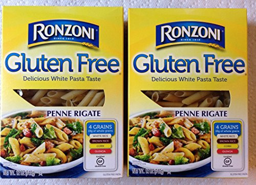 Delicious Gluten Free Ronzoni Penne Rigate 2-Pack - Great White Pasta Taste 12 oz boxes