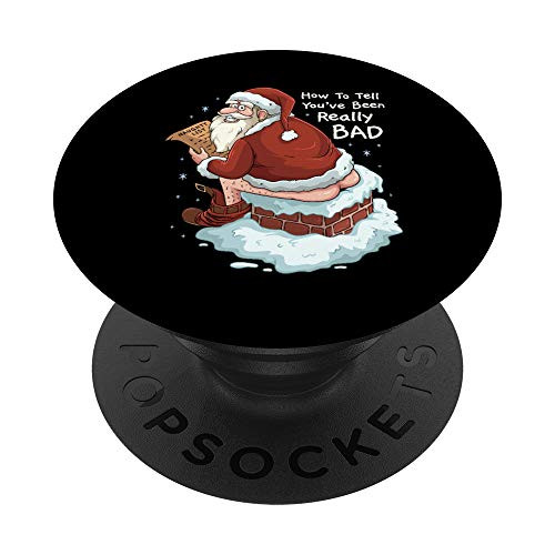 Pooping Santa Really Bad Naughty List Gift Christmas PopSockets Grip and Stand for Phones and Tablets