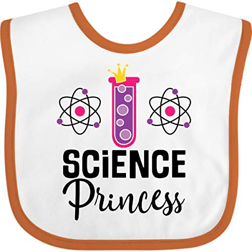 Inktastic Science Princess Girls Scientist Baby Bib White and Orange 311a6