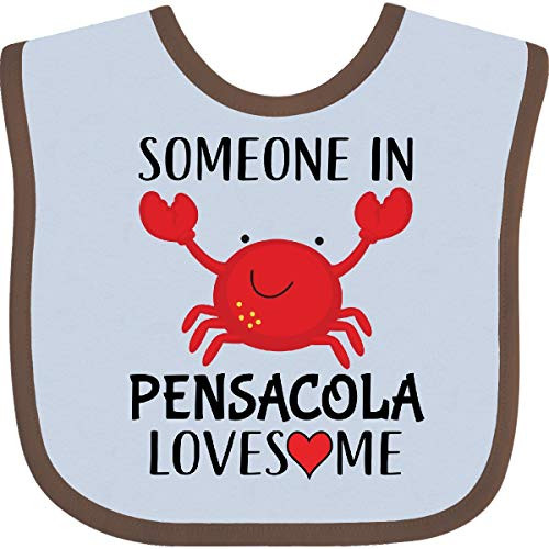 Inktastic Someone in Pensacola Loves Me Gift Baby Bib White and Orange 39e56 Inktastic Someone in Pensacola Loves Me Gift Baby Bib White and Orange 39e56