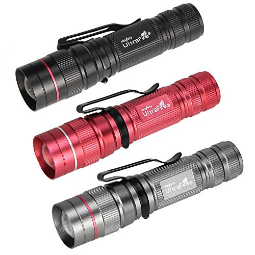 UltraFire Small Flashlight 300 Lumens 3 Modes J3 Pocket Flashlight Tactical LED Flashlight 3 Pack Mini Flashlights Torch