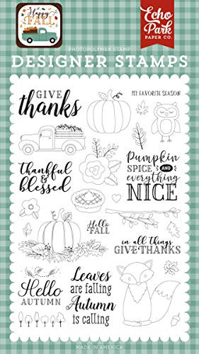 Echo Park Paper Company Stamps THNKS- Give Thanks- Happy Fall