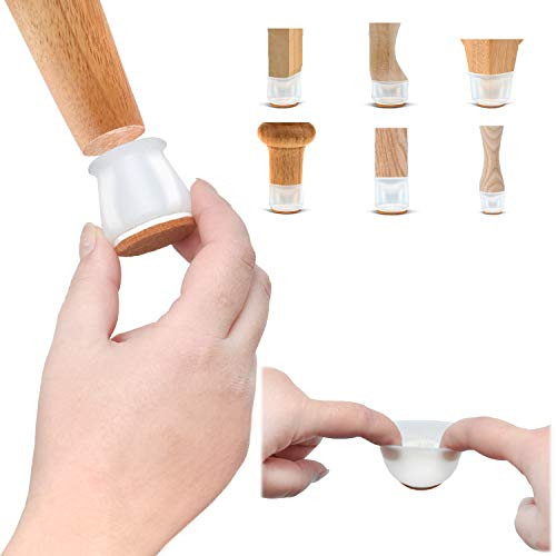 Homebitz Silicone Chair Leg Floor Protectors - -32pcs- - Chair Leg Caps - Furniture Pads for Hardwood Floors - Felt Furniture Pads to Prevent Floor Damage Homebitz Silicone Chair Leg Floor Protectors - -32pcs- - Chair Leg Caps - Furniture Pads for Hardwood Floors - Felt Furniture Pads to Prevent Floor Damage