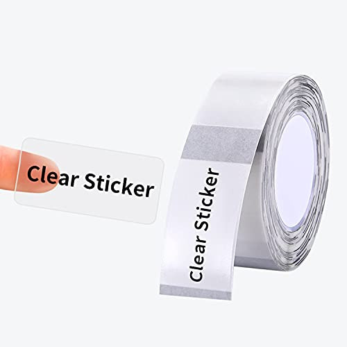 MARKLIFE P11 Label Transparent Label Paper Waterproof Oil-Proof and Tear-Proof Thermal Printer Paper 1 Roll 200pcs 0.55x1.18inch / 14x30mm for Name Price Classification Self-Adhesive Name Label