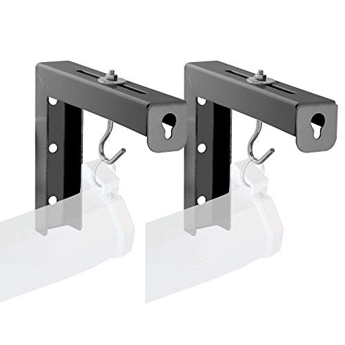 Universal Projector Screen L-Bracket Wall Hanging Mount 6 Adjustable Extension with Hook Manual, Spectrum and Perfect Screen Placement up to 66lbs/30kg (PSM001-B), Black