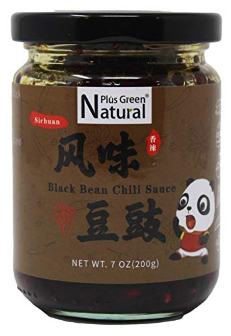 Natural Plus Green Authentic Sichuan Black Bean Chili Sauce 200g- Spicy Tingly Fermented Fried Black Bean Hot Chili Sauce- Ready to Eat and Use as Topping- Sauce- Condiment Natural Plus Green Authentic Sichuan Black Bean Chili Sauce 200g- Spicy Tingly Fermented Fried Black Bean Hot Chili Sauce- Ready to Eat and Use as Topping- Sauce- Condiment