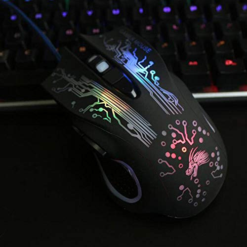 Wired Mouse Supply Silent Gaming Mouse for Computer Professional 5000 Dpi Optical USB 6 Button Led Backlight
