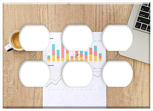 Triple Duplex Outlet Wall Plate Cover - Chart Graph Finance Financial Data Stats 14