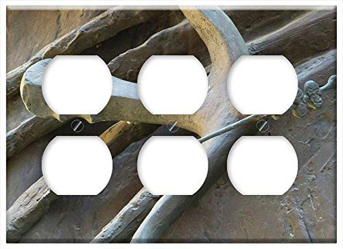 Triple Duplex Outlet Wall Plate Cover - Dove Harmony Branch Bird Fly Symbol Peace Sign