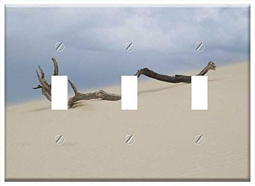 Switch Plate Triple Toggle - Sand Desert Beach Dunes Holiday Hot Branch
